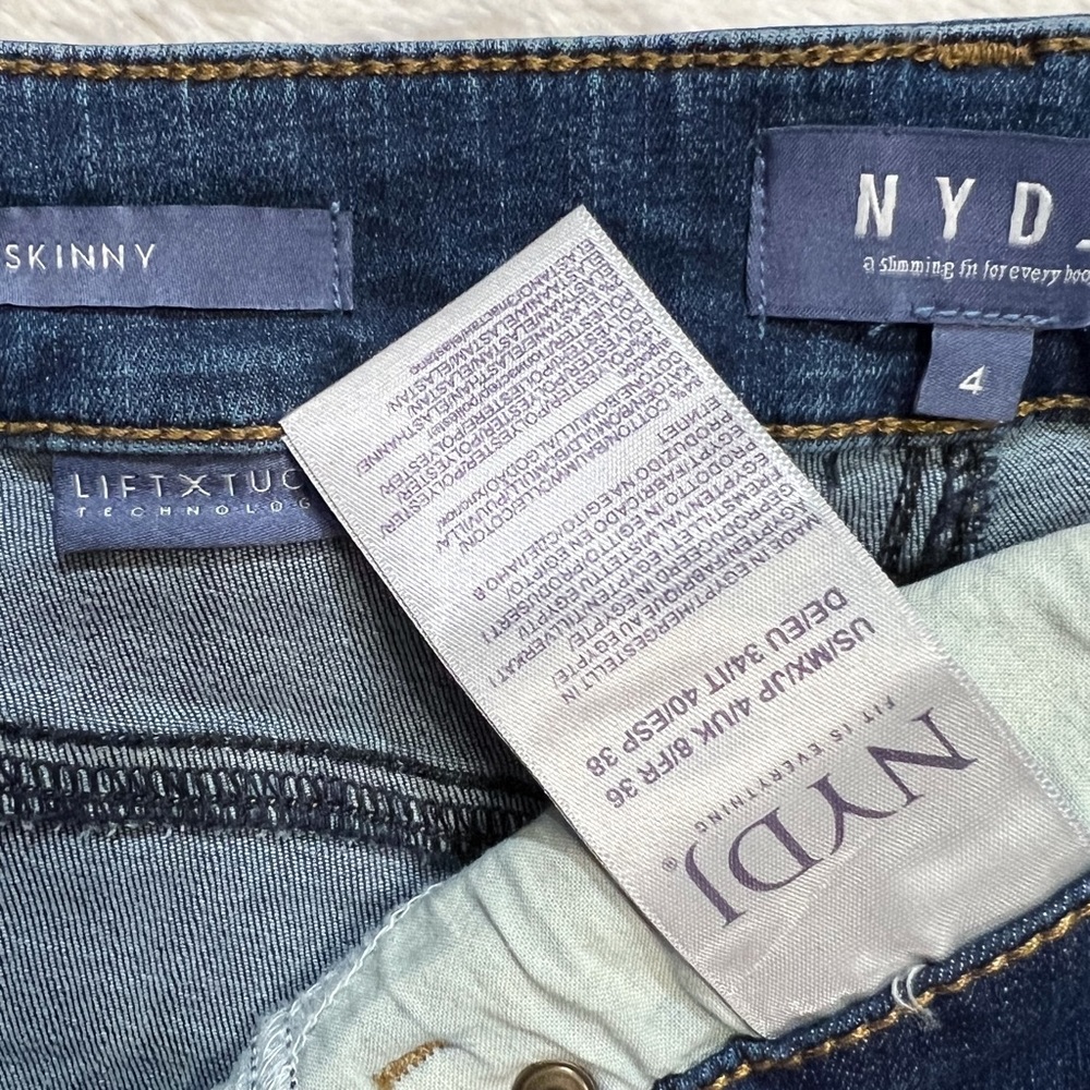 NYDJ Slimming Mid Rise Medium Wash Ankle Skinny Jeans - Picture 9 of 11